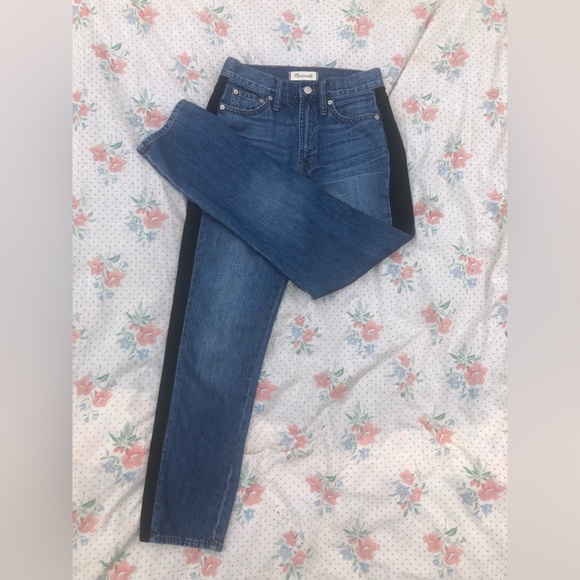 Madewell the Perfect Vintage Jean Black Velvet Tux Stripe - Picture 16 of 16